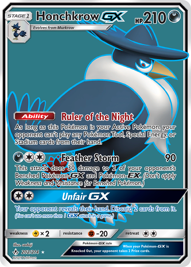 Honchkrow GX (202/214) [Sun & Moon: Unbroken Bonds] | Tabernacle Games