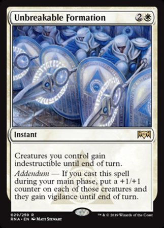 Unbreakable Formation [Ravnica Allegiance] | Tabernacle Games