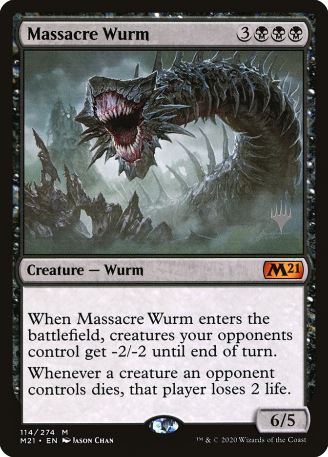 Massacre Wurm (Promo Pack) [Core Set 2021 Promos] | Tabernacle Games