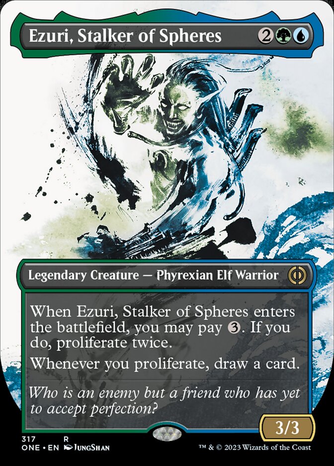 Ezuri, Stalker of Spheres (Borderless Ichor) [Phyrexia: All Will Be One] | Tabernacle Games