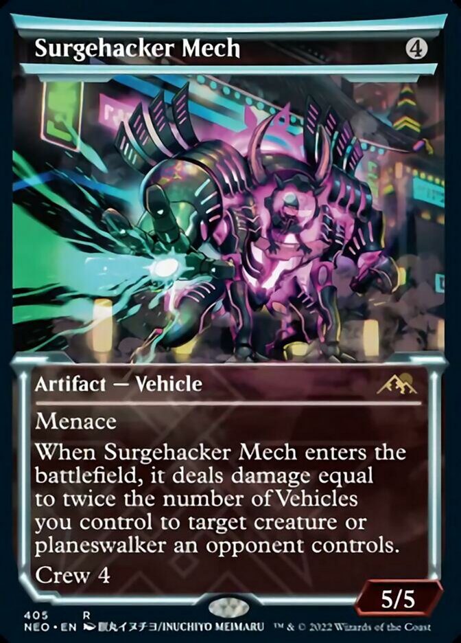 Surgehacker Mech (Showcase Soft Glow) [Kamigawa: Neon Dynasty] | Tabernacle Games