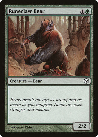 Runeclaw Bear [Duels of the Planeswalkers] | Tabernacle Games