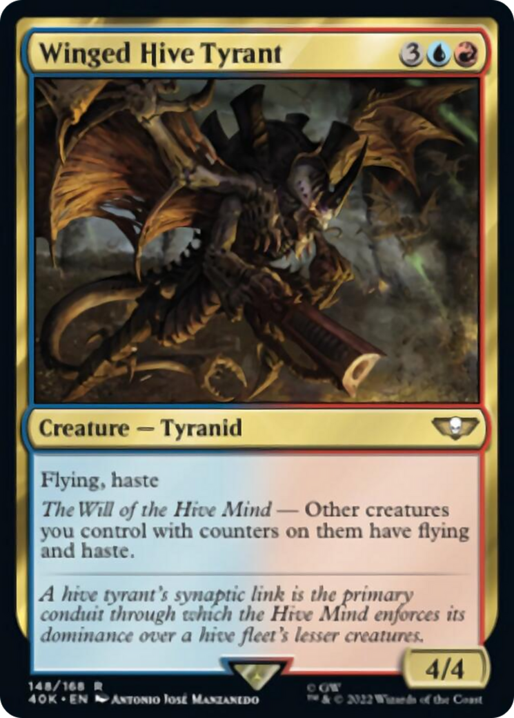 Winged Hive Tyrant (Surge Foil) [Universes Beyond: Warhammer 40,000] | Tabernacle Games