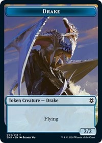 Drake // Plant Double-sided Token [Zendikar Rising Tokens] | Tabernacle Games