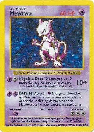 Mewtwo (10/102) [Base Set Shadowless Unlimited] | Tabernacle Games