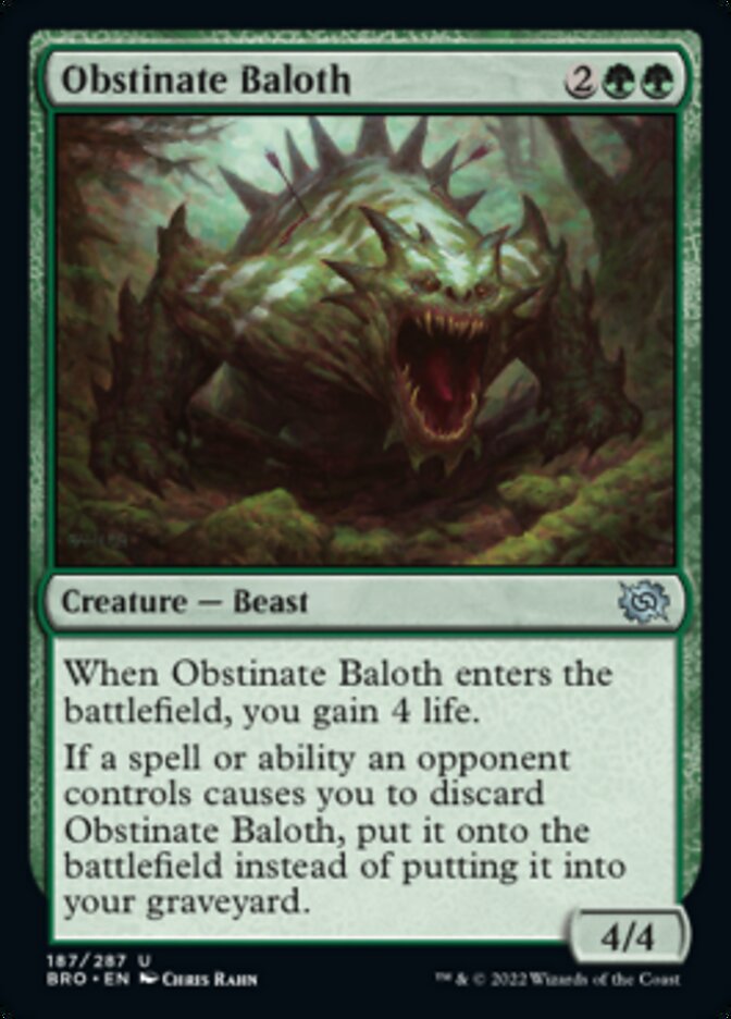 Obstinate Baloth [The Brothers' War] | Tabernacle Games