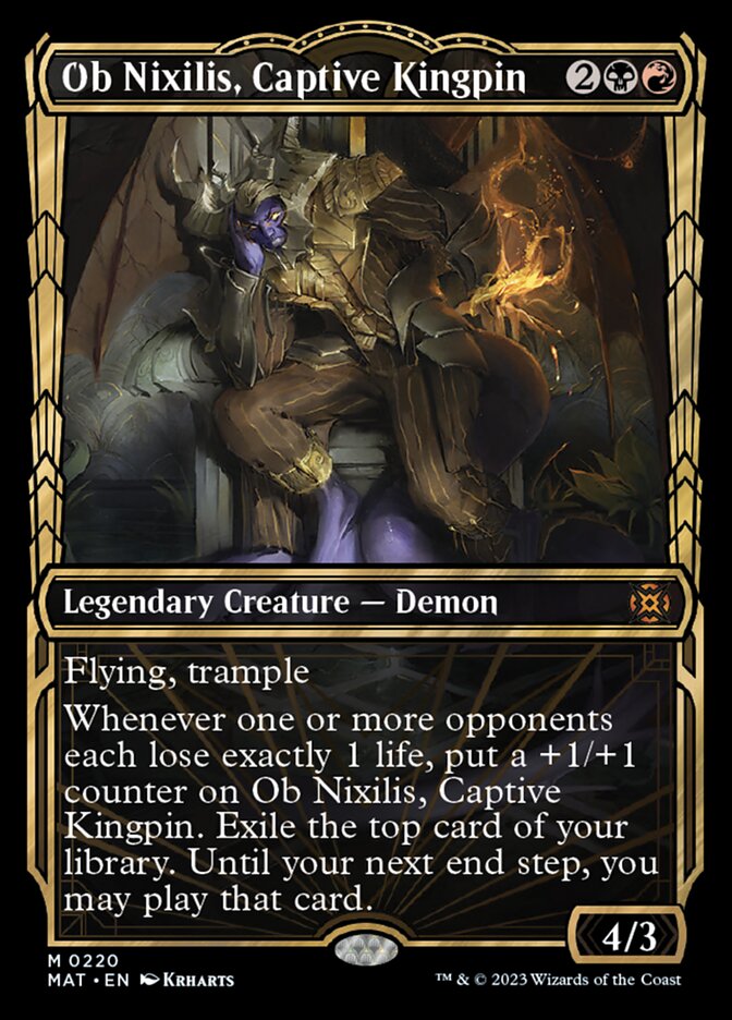 Ob Nixilis, Captive Kingpin (Showcase Halo Foil) [March of the Machine: The Aftermath] | Tabernacle Games