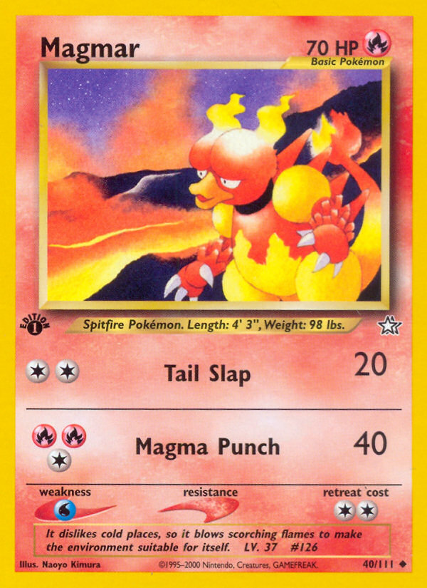 Magmar (40/111) [Neo Genesis 1st Edition] | Tabernacle Games