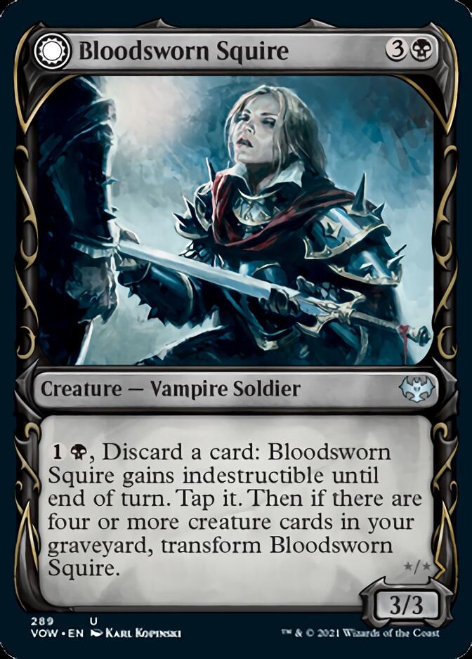 Bloodsworn Squire // Bloodsworn Knight (Showcase Fang Frame) [Innistrad: Crimson Vow] | Tabernacle Games