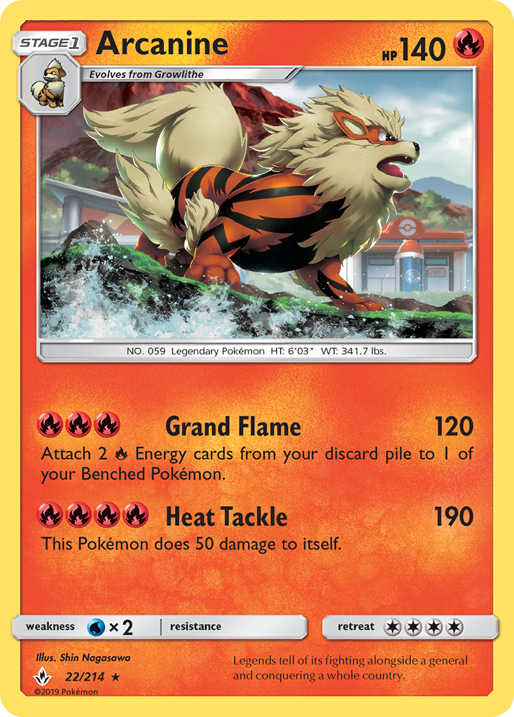 Arcanine (22/214) [Sun & Moon: Unbroken Bonds] | Tabernacle Games