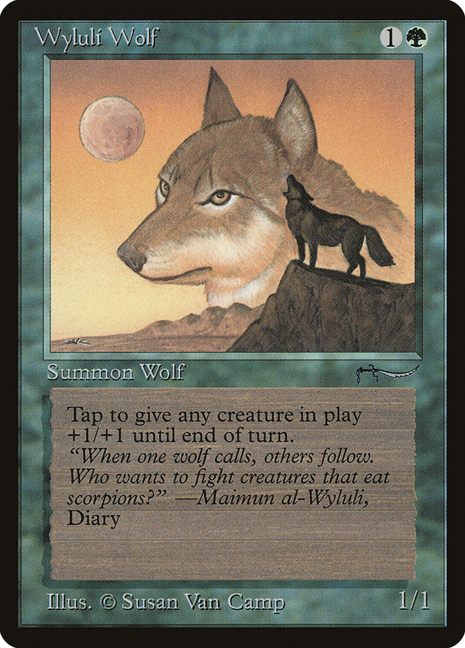 Wyluli Wolf (Light Mana Cost) [Arabian Nights] | Tabernacle Games