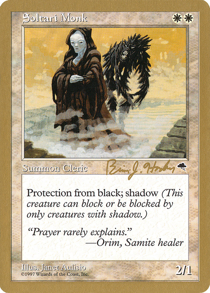 Soltari Monk (Brian Hacker) [World Championship Decks 1998] | Tabernacle Games