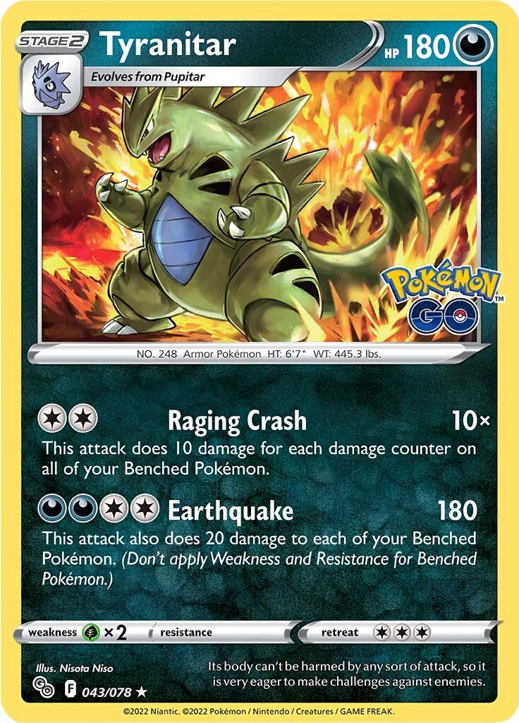 Tyranitar (043/078) [Pokémon GO] | Tabernacle Games