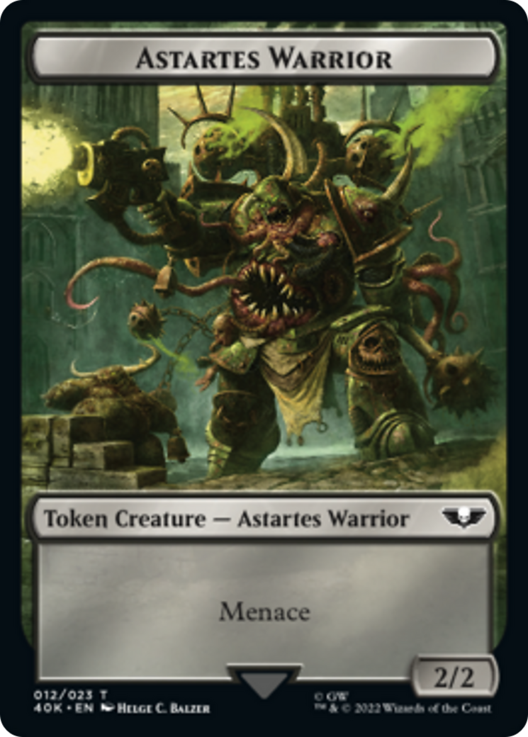 Astartes Warrior // Plaguebearer of Nurgle Double-Sided (Surge Foil) [Warhammer 40,000 Tokens] | Tabernacle Games