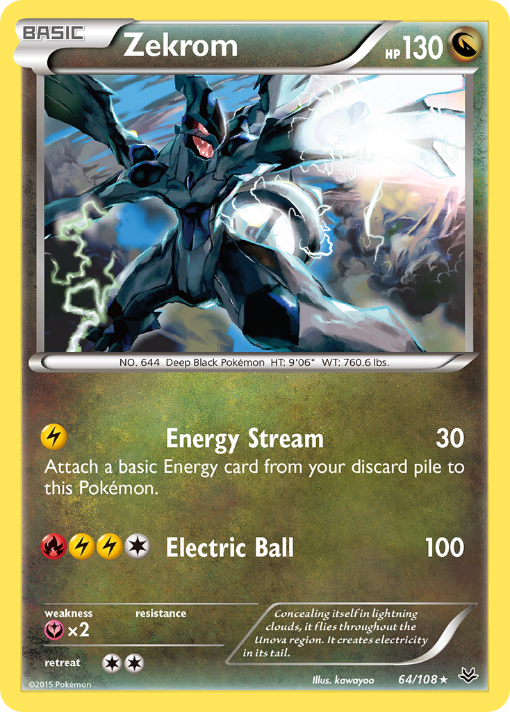 Zekrom (64/108) [XY: Roaring Skies] | Tabernacle Games