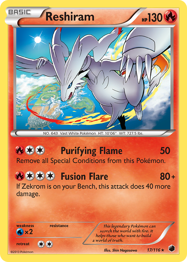 Reshiram (17/116) [Black & White: Plasma Freeze] | Tabernacle Games