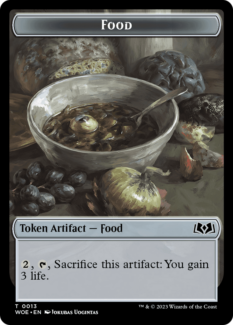Faerie // Food (0013) Double-Sided Token [Wilds of Eldraine Tokens] | Tabernacle Games