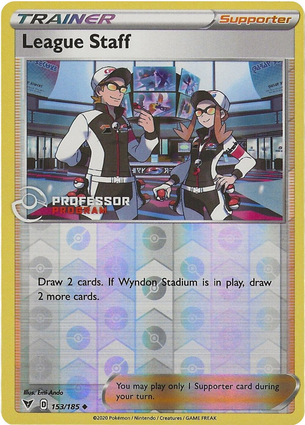 League Staff (153/185) (Professor Program Promo) [Sword & Shield: Vivid Voltage] | Tabernacle Games
