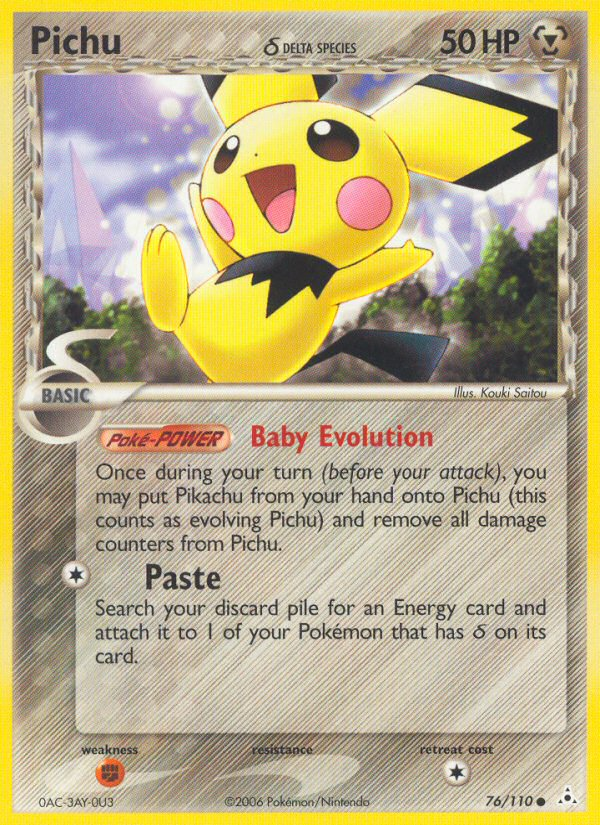 Pichu (76/110) (Delta Species) [EX: Holon Phantoms] | Tabernacle Games