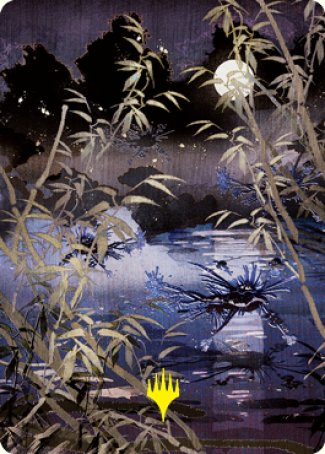 Swamp Art Card (Gold-Stamped Signature) [Kamigawa: Neon Dynasty Art Series] | Tabernacle Games