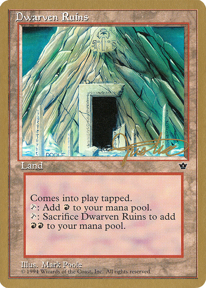 Dwarven Ruins (Mark Justice) [Pro Tour Collector Set] | Tabernacle Games