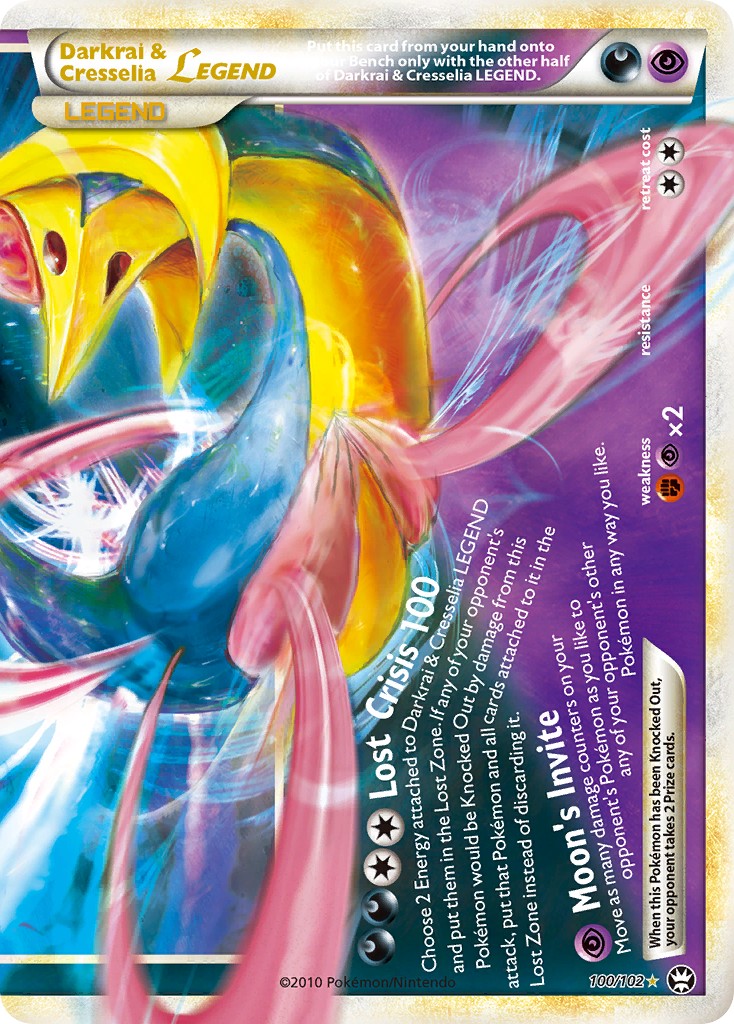 Darkrai & Cresselia LEGEND (100/102) [HeartGold & SoulSilver: Triumphant] | Tabernacle Games