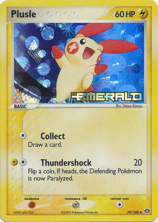 Plusle (39/106) (Stamped) [EX: Emerald] | Tabernacle Games