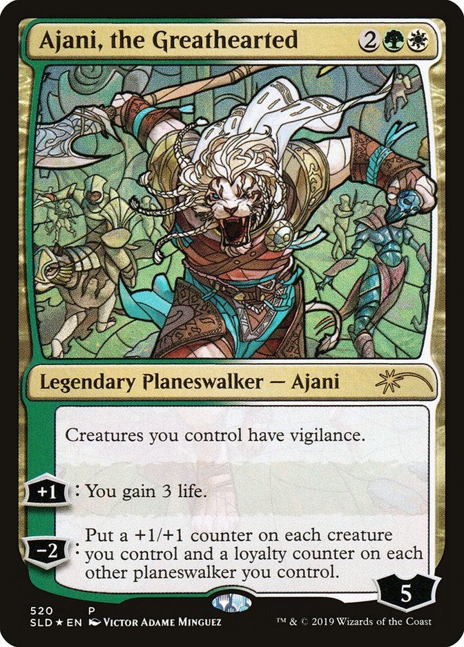 Ajani, the Greathearted (Stained Glass) [Secret Lair Drop Promos] | Tabernacle Games