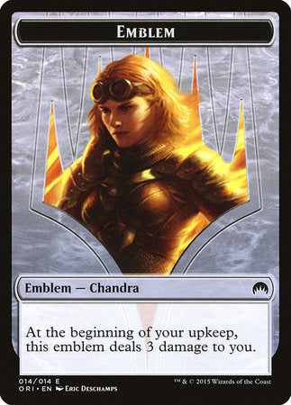 Emblem - Chandra, Roaring Flame [Magic Origins Tokens] | Tabernacle Games