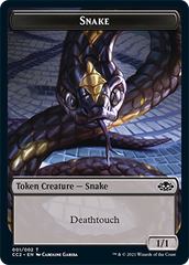 Snake // Zombie Double-sided Token [Commander Collection: Black Tokens] | Tabernacle Games