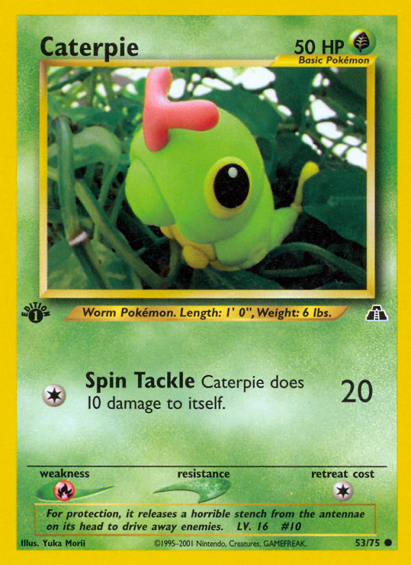 Caterpie (53/75) [Neo Discovery 1st Edition] | Tabernacle Games