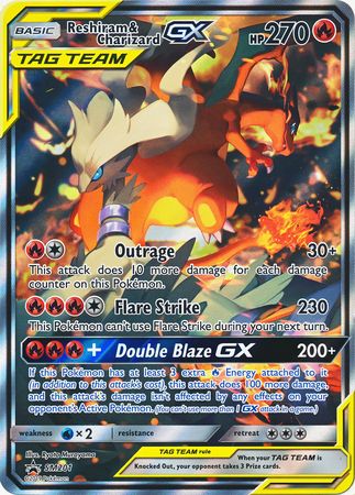 Reshiram & Charizard GX (SM201) (Jumbo Card) [Sun & Moon: Black Star Promos] | Tabernacle Games