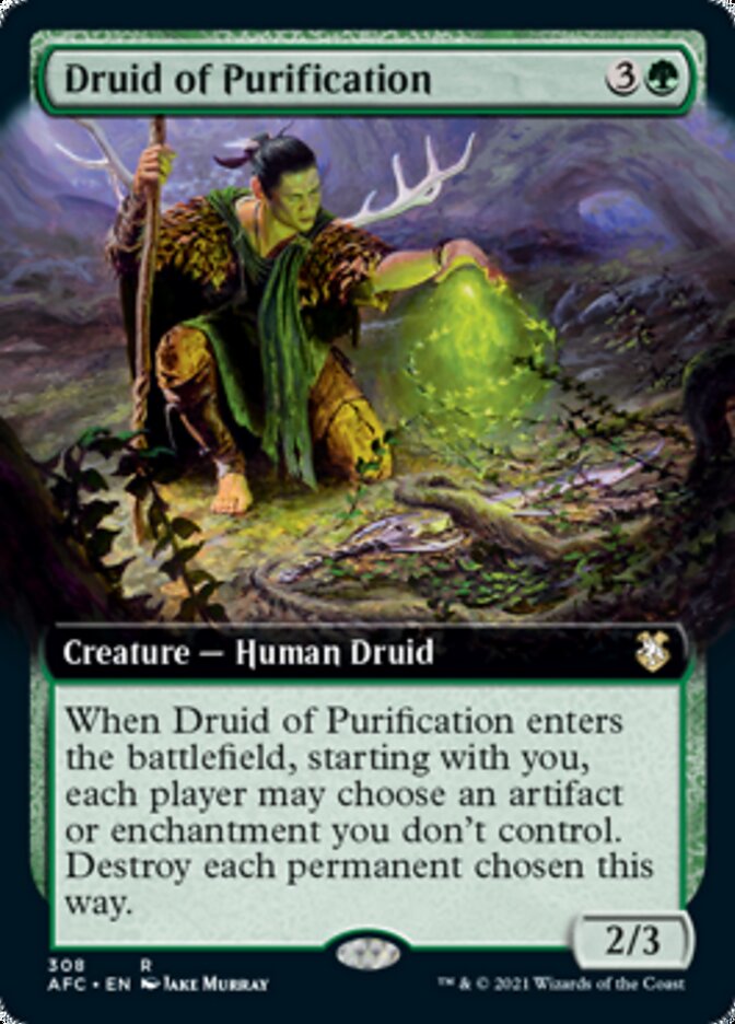 Druid of Purification (Extended) [Dungeons & Dragons: Adventures in the Forgotten Realms Commander] | Tabernacle Games