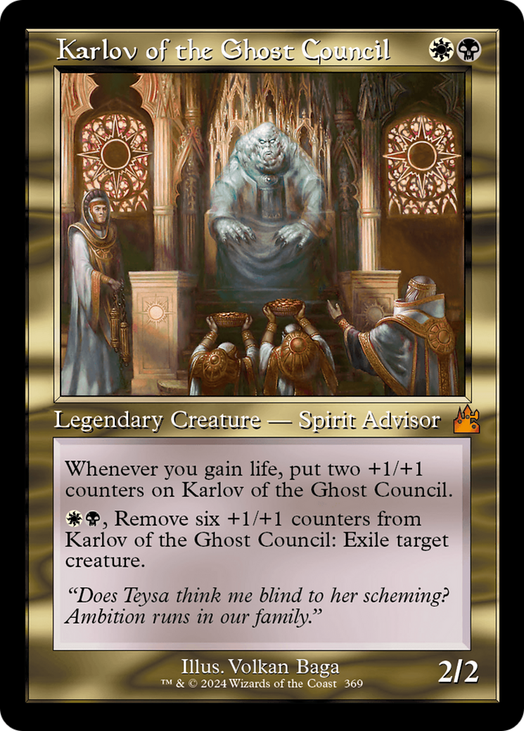 Karlov of the Ghost Council (Retro Frame) [Ravnica Remastered] | Tabernacle Games