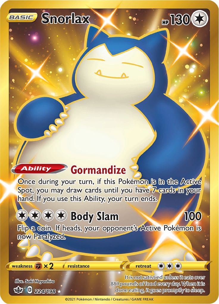 Snorlax (224/198) [Sword & Shield: Chilling Reign] | Tabernacle Games