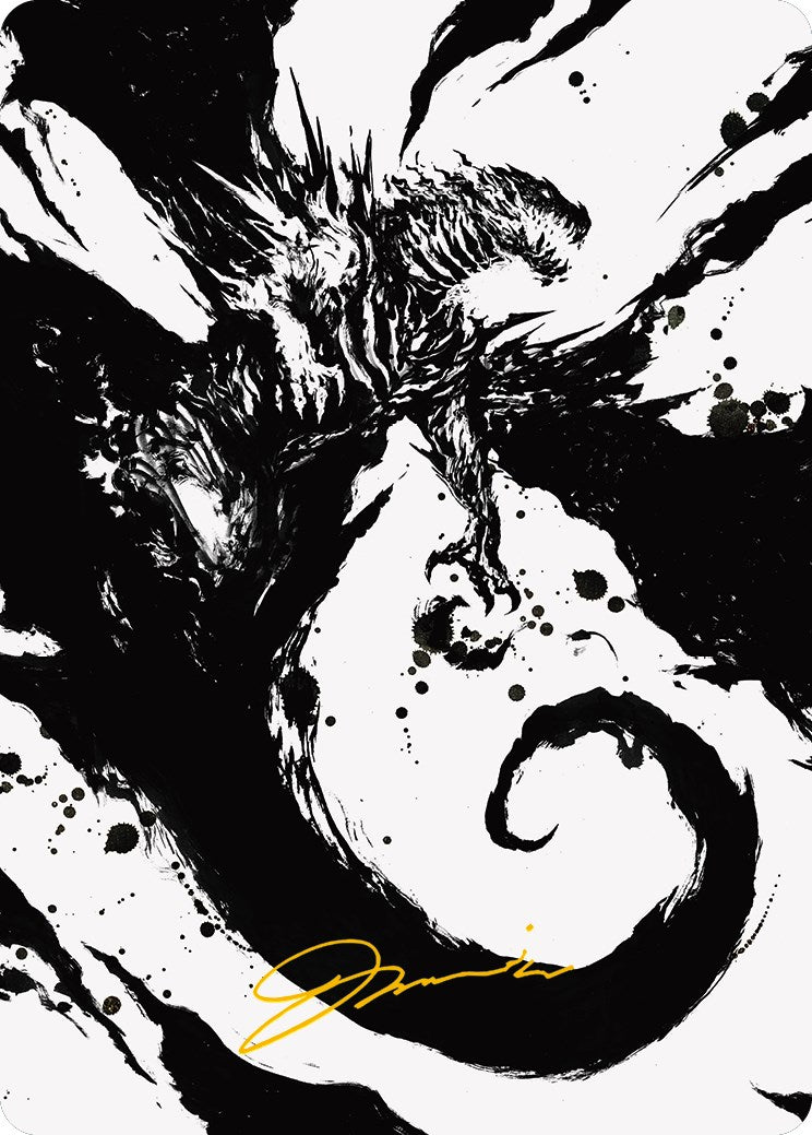 Capricious Hellraiser Art Card (Gold-Stamped Signature) [Phyrexia: All Will Be One Art Series] | Tabernacle Games