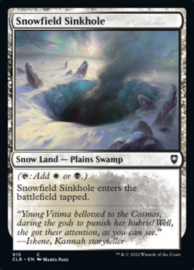 Snowfield Sinkhole [Commander Legends: Battle for Baldur's Gate] | Tabernacle Games