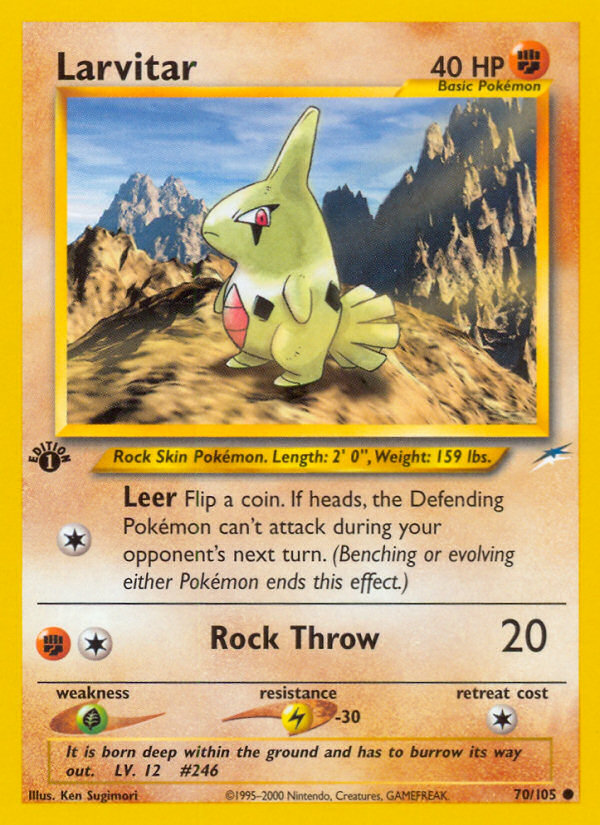 Larvitar (70/105) [Neo Destiny 1st Edition] | Tabernacle Games