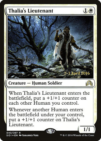 Thalia's Lieutenant [Shadows over Innistrad Promos] | Tabernacle Games