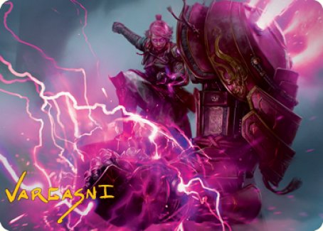 Voltage Surge Art Card (Gold-Stamped Signature) [Kamigawa: Neon Dynasty Art Series] | Tabernacle Games