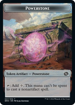 Powerstone // Spirit Double-Sided Token [The Brothers' War Tokens] | Tabernacle Games