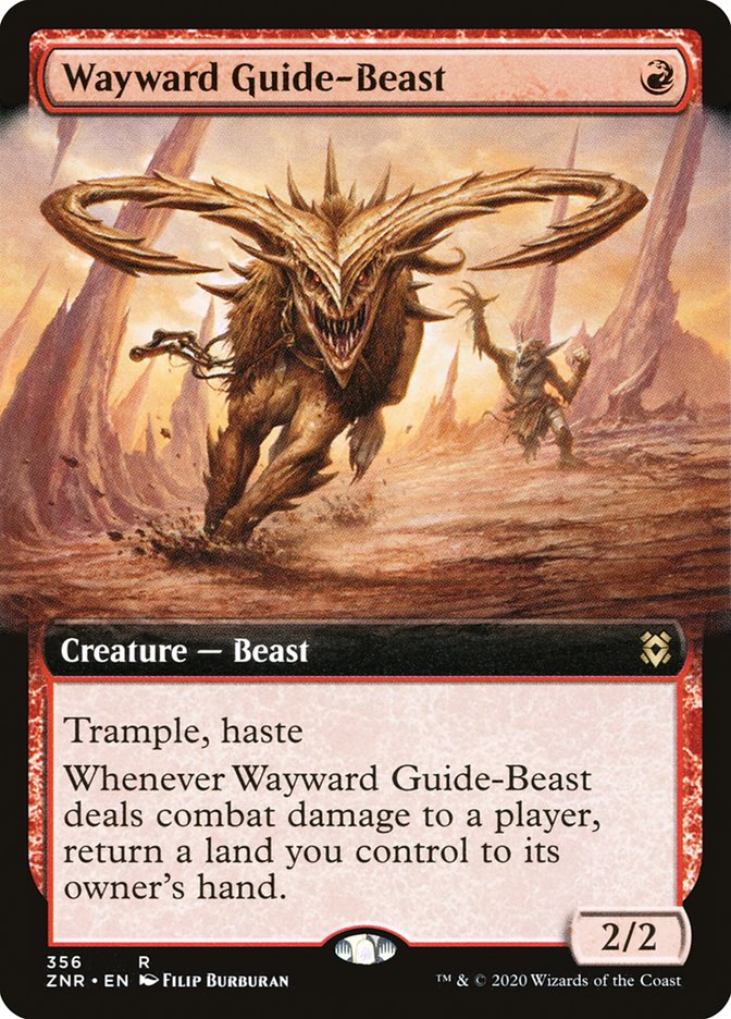 Wayward Guide-Beast (Extended Art) [Zendikar Rising] | Tabernacle Games