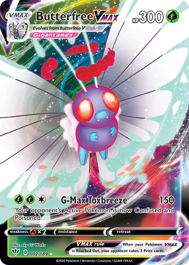 Butterfree VMAX (002/189) [Sword & Shield: Darkness Ablaze] | Tabernacle Games