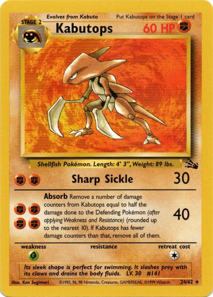 Kabutops (24/62) [Fossil Unlimited] | Tabernacle Games
