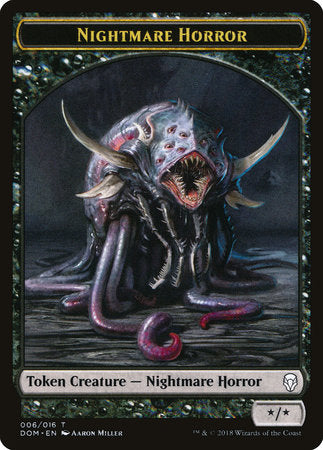 Nightmare Horror Token [Dominaria Tokens] | Tabernacle Games