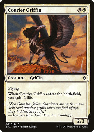 Courier Griffin [Battle for Zendikar] | Tabernacle Games