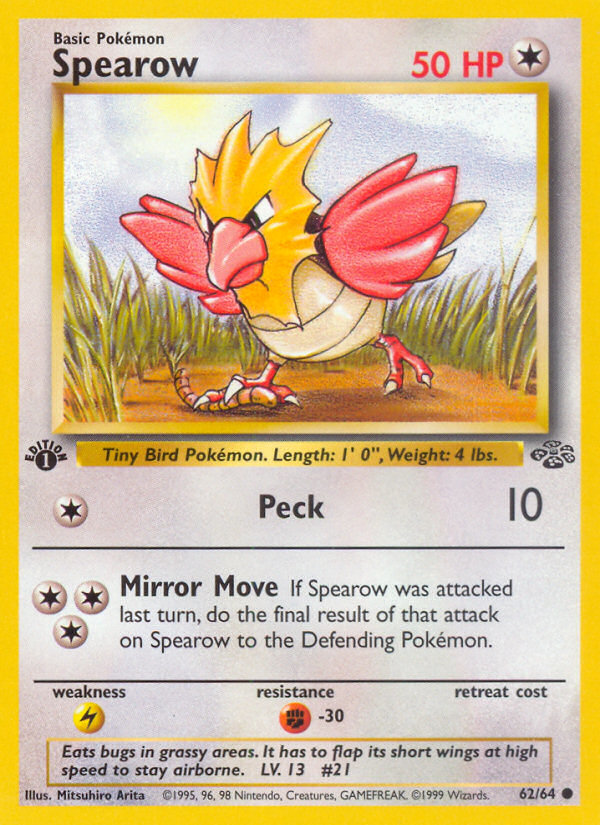 Spearow (62/64) [Jungle 1st Edition] | Tabernacle Games