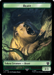 Beast // Treefolk Double Sided Token [The Lord of the Rings: Tales of Middle-Earth Commander Tokens] | Tabernacle Games
