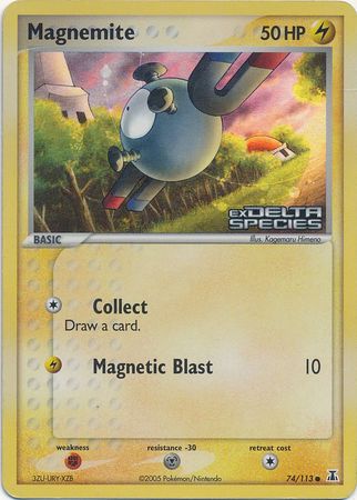 Magnemite (74/113) (Stamped) [EX: Delta Species] | Tabernacle Games