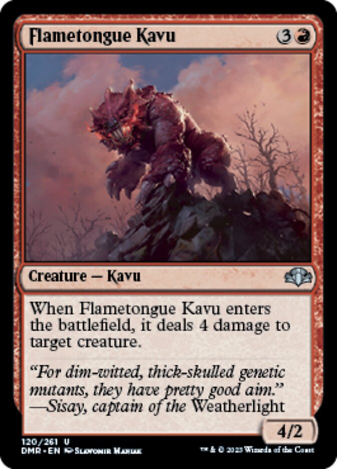 Flametongue Kavu [Dominaria Remastered] | Tabernacle Games